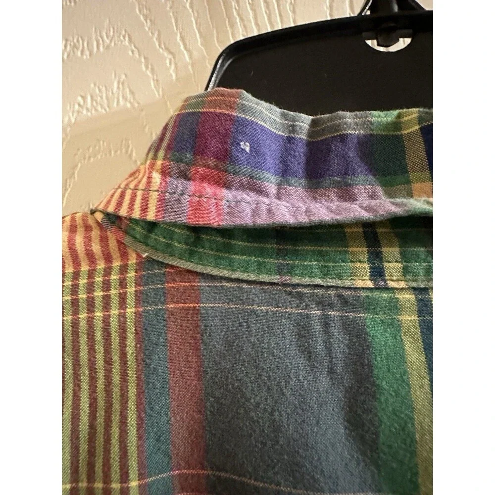 Vintage Ralph Lauren Boys Long Sleeve Plaid Mulitcolor Button Up - Sz XL (18-20)